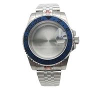 ROUHO 40mm Premium Watch Case with Date Magnifier, Fits NH35 NH36 4R35 Movement, Watch Mod Case + Bracelet Set for Rolex Submariner-D 8