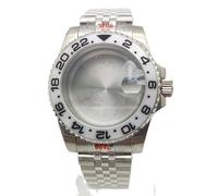 ROUHO 40mm Premium Watch Case with Date Magnifier, Fits NH35 NH36 4R35 Movement, Watch Mod Case + Bracelet Set for Rolex Submariner-D 10