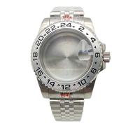 ROUHO 40mm Premium Watch Case with Date Magnifier, Fits NH35 NH36 4R35 Movement, Watch Mod Case + Bracelet Set for Rolex Submariner-D 11