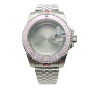 ROUHO 40mm Premium Watch Case with Date Magnifier, Fits NH35 NH36 4R35 Movement, Watch Mod Case + Bracelet Set for Rolex Submariner-D 12