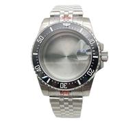 ROUHO 40mm Premium Watch Case with Date Magnifier, Fits NH35 NH36 4R35 Movement, Watch Mod Case + Bracelet Set for Rolex Submariner-D 17