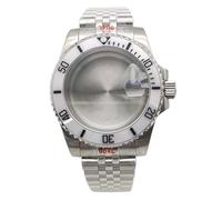 ROUHO 40mm Premium Watch Case with Date Magnifier, Fits NH35 NH36 4R35 Movement, Watch Mod Case + Bracelet Set for Rolex Submariner-D 22