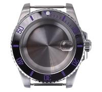 ROUHO 40mm Replacement Watch Mod Case, Fits Miyota 8215 Movement 20mm Lug Width Watch Modification Set with 120 Click Rotating Bezel for Rolex Submariner-W