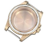 ROUHO 40mm Replacement Watch Mod Case Sapphire Crystal PVD Plated Stainless Steel Watch Modification Kit for Rolex-B Fits Miyota 8215 Movement