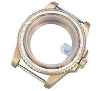 ROUHO 40mm Replacement Watch Mod Case Sapphire Crystal PVD Plated Stainless Steel Watch Modification Kit for Rolex-C Fits Miyota 8215 Movement