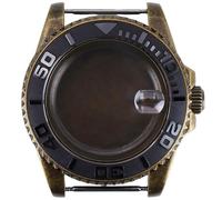 ROUHO 40mm Retro Watch Mod Case with Ceramic Bezel Fits NH35 NH36 Movement, Antique Bronze PVD Finish Watch Modification Parts for Rolex Yacht-Master-M