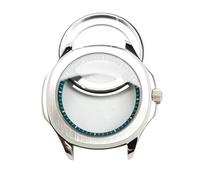 ROUHO 40mm Screw Down Crown Watch Case, Fits NH35 NH36 4R Movement, Exhibition Back Chapter Ring Watch Modification Kit for Patek Philippe Aquanaut-B