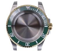 ROUHO 40mm Stainless Steel DIY Watch Modification Kit for 28.5mm Dial Screw-in Crown Ceramic Bezel Watch Mod Case for Rolex Yacht-Master Submariner-D Fits NH34/35/36/38 Movement