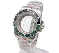 ROUHO 40mm Stainless Steel Watch Case Bracelet Kit Fits NH35 NH36 Movement, Replacement Watch Modification Case for Rolex SUB-S