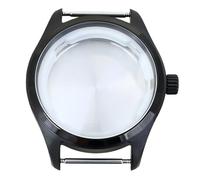 ROUHO 40mm Stainless Steel Watch Case Large 33.6mm Dial Watch Modification Kit for IWC Pilot's-Black Fits NH34/NH35/NH36/NH38 Movement