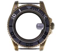 ROUHO 40mm Stainless Steel Watch Case with Embossed Bezel Insert, Fits Miyota 8215 Movement 28.5mm Dial, Watch Modification Kit for Rolex Yacht-Master-I
