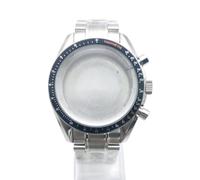 ROUHO 40mm Vintage Watch Modification Kit Fits VK63 Quartz Movement 32.5mm Dial, Acrylic Lens Stainless Steel Watch Modding Case for Omega Speedmaster-B 2