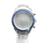 ROUHO 40mm Vintage Watch Modification Kit Fits VK63 Quartz Movement 32.5mm Dial, Acrylic Lens Stainless Steel Watch Modding Case for Omega Speedmaster-B 1