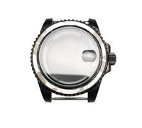 ROUHO 40mm Watch Case Sapphire Glass 28.5 Dial Stainless Steel Diver's Watch Mod Parts for Rolex Submariner GMT-Date Window Fits 8215 Movement