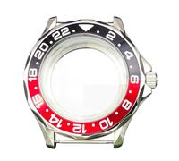 ROUHO 41mm Transparent Back Watch Case Fits NH35 4R36 Movement 31mm Dial, Stainless Steel DIY Watch Parts for Omega Seamaster-L 9