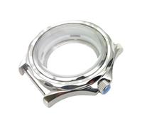 ROUHO 41mm Transparent Back Watch Case Fits NH35 4R36 Movement 31mm Dial, Stainless Steel DIY Watch Parts for Omega Seamaster-L