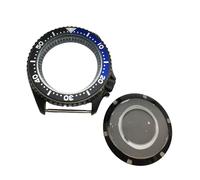 ROUHO 42mm Black Watch Case 3.8 O'clock Screw-Down Crown, Fits NH35 NH36 Movement, Replacement Watch Case Mdification Parts for Seiko SKX007 / SKX009-E 8