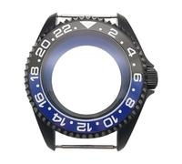 ROUHO 42mm Black Watch Case Mod Kit, Fits NH35 4R36 Movement, 3.0 Crown Diver Watch Case Modification Parts for Seiko SKX007 / SKX009-B 4