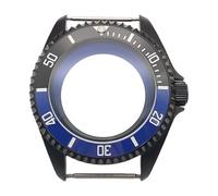 ROUHO 42mm Black Watch Case Mod Kit, Fits NH35 4R36 Movement, 3.0 Crown Diver Watch Case Modification Parts for Seiko SKX007 / SKX009-B 9