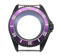 ROUHO 42mm Black Watch Case Mod Kit, Fits NH35 4R36 Movement, 3.0 Crown Diver Watch Case Modification Parts for Seiko SKX007 / SKX009-B 15