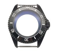 ROUHO 42mm Black Watch Case Mod Kit, Fits NH35 4R36 Movement, 3.0 Crown Diver Watch Case Modification Parts for Seiko SKX007 / SKX009-B 13