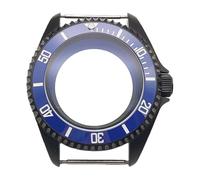 ROUHO 42mm Black Watch Case Mod Kit, Fits NH35 4R36 Movement, 3.0 Crown Diver Watch Case Modification Parts for Seiko SKX007 / SKX009-B 16