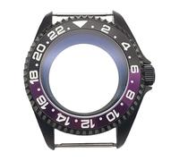 ROUHO 42mm Black Watch Case Mod Kit, Fits NH35 4R36 Movement, 3.0 Crown Diver Watch Case Modification Parts for Seiko SKX007 / SKX009-B 18