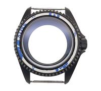 ROUHO 42mm Black Watch Case Mod Kit, Fits NH35 4R36 Movement, 3.0 Crown Diver Watch Case Modification Parts for Seiko SKX007 / SKX009-B