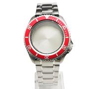 ROUHO 42mm Classic Diver Watch Case & Bracelet + Sloped 30.6mm Bezel Inserts Kit, Fits NH35 NH36 Movement 28.5mm Dial, Watch Modification Accessories for Seiko SKX007-E 19