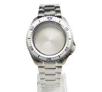 ROUHO 42mm Classic Diver Watch Case & Bracelet + Sloped 30.6mm Bezel Inserts Kit, Fits NH35 NH36 Movement 28.5mm Dial, Watch Modification Accessories for Seiko SKX007-E 14