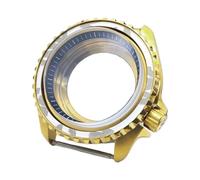 ROUHO 42mm Diver Gold PVD Watch Case, Stainless Steel Double Bubble Sapphire Lens, Fits NH35 NH36 Movement 28.5mm Dial Watch Mod Kit for Seiko SKX007-A