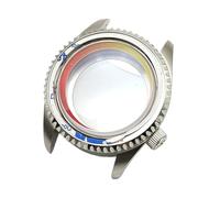 ROUHO 42mm Diver Watch Case Mod Kit Fits NH35 NH36 Movement Screw-in Crown, Colorful Chapter Ring Watch Modification Set for Seiko-U Without Bezel Insert