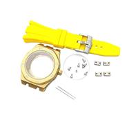 ROUHO 42mm Octagonal Watch Case & Bracelet, Fits NH35 NH36 Movement 31.8mm Dial, Sport Watch Modification Kit for Audemars Piguet Royal Oak-Gold + Yellow