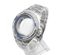 ROUHO 42mm Replacement Diver Watch Mod Case + Bracelet Kit Fits NH35/4R36 Movement 3.8 O'clock Crown Chapter Ring, Watch Modification Bezel Insert for Seiko SKX007-A