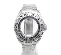 ROUHO 42mm Replacement Diver Watch Mod Case + Bracelet Kit Fits NH35/4R36 Movement 3.8 O'clock Crown Chapter Ring, Watch Modification Bezel Insert for Seiko SKX007-I
