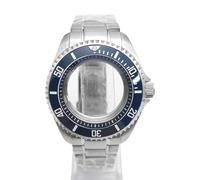 ROUHO 42mm Replacement Diver Watch Mod Case + Bracelet Kit Fits NH35/4R36 Movement 3.8 O'clock Crown Chapter Ring, Watch Modification Bezel Insert for Seiko SKX007-E