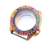 ROUHO 42mm Rose Gold Diver Watch Case， 3.8 O'clock Crown Fits NH35 NH36 Movement, Replacement Transparent Case Back for Seiko SKX007 / SKX009