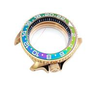 ROUHO 42mm Rose Gold Watch Case Fits NH35 NH36 Automatic Movement, Rotating Bezel Sapphire Watch Case Modification Set for Seiko SKX007-K 5