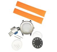 ROUHO 42mm Sport Watch Modification Kit, Fits NH35 NH36 Movement, Rounded Octagon Case + Rubber Strap with Butterfly Clasp Set for Patek Philippe Aquanaut-L with Dial
