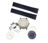 ROUHO 42mm Sport Watch Modification Kit, Fits NH35 NH36 Movement, Rounded Octagon Case + Rubber Strap with Butterfly Clasp Set for Patek Philippe Aquanaut-G with Dial