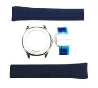 ROUHO 42mm Sport Watch Modification Kit, Fits NH35 NH36 Movement, Rounded Octagon Case + Rubber Strap with Butterfly Clasp Set for Patek Philippe Aquanaut-B