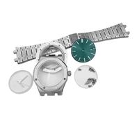ROUHO 42mm Stainless Steel Watch Case Bracelet Dial Hands Set, Fits NH35 NH36 Movement, Octagonal Watch Case Midification Kit for Audemars Piguet Royal Oak-A