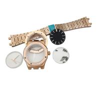 ROUHO 42mm Stainless Steel Watch Case Bracelet Dial Hands Set, Fits NH35 NH36 Movement, Octagonal Watch Case Midification Kit for Audemars Piguet Royal Oak