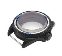 ROUHO 42mm Stealth Black PVD Watch Case, Fits NH35 NH36 Movement 38mm Bezel Insert, Stainless Steel Watch Modication Set for Seiko-A