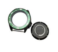 ROUHO 42mm Watch Modification Kit Fits Japanese NH35/36 Calibre 3.8 O'clock Crown Position, Black Chapter Ring Watch Case with Bezel Insert for Seiko SKX007-A