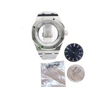 ROUHO 42mm Watch Modification Parts, Stainless Steel Octagonal Case & Bracelet Kit Fits NH35/36 Movement, with 31.8mm Dial Clock Hands for Audemars Piguet Royal Oak-D