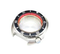 ROUHO 43.5mm Cushion Watch Case Kit, 4.2 O'clock Crown Fits NH35 NH36 Movement, Replacement Watch Modification Parts for Seiko Prospex Turtle-B