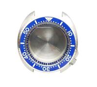 ROUHO 43.5mm Cushion Watch Modification Kit with Blue Chapter Ring, Fits NH35/NH36 Movement Ceramic Bezel, Stainless Steel Retro Watch Case for Seiko Prospex Turtle-D 3