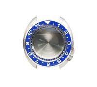 ROUHO 43.5mm Cushion Watch Modification Kit with Blue Chapter Ring, Fits NH35/NH36 Movement Ceramic Bezel, Stainless Steel Retro Watch Case for Seiko Prospex Turtle-D 1