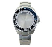 ROUHO 43.5mm Watch Modding Case + Bracelet with Ceramic Bezel Insert, Fits NH35 NH36 4R36 Movement 28.5mm Dial, Stainless Steel Watch Modification Kit for Seiko Prospex Samurai-D